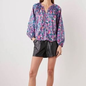 Rails Floral Blouse - Purple and Pink